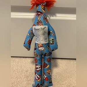 Patterned Dammit Doll Therapeutic Stress Sports Theme Fabric